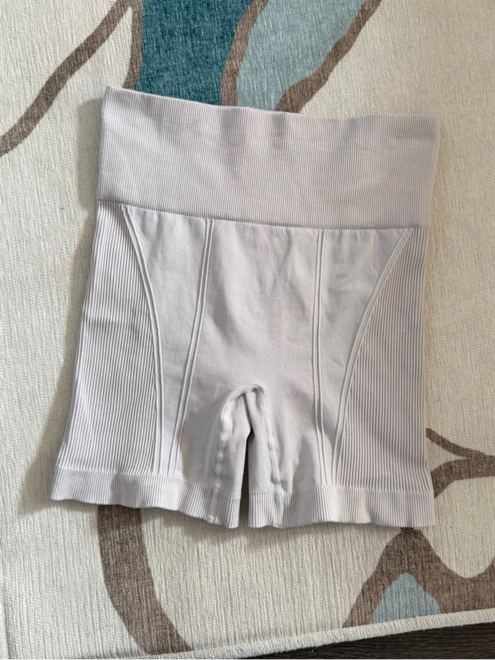 ALALA Barre Seamless Biker Shorts - High Waisted 5” Athletic Shorts in White